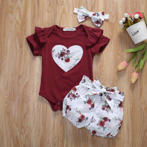 Valentine's Day Heart Romper Outfit
