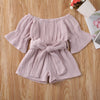 Bell Sleeve Romper (Multiple Colors)
