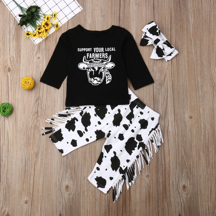 Support Your Local Farmers Western Cow Outfit