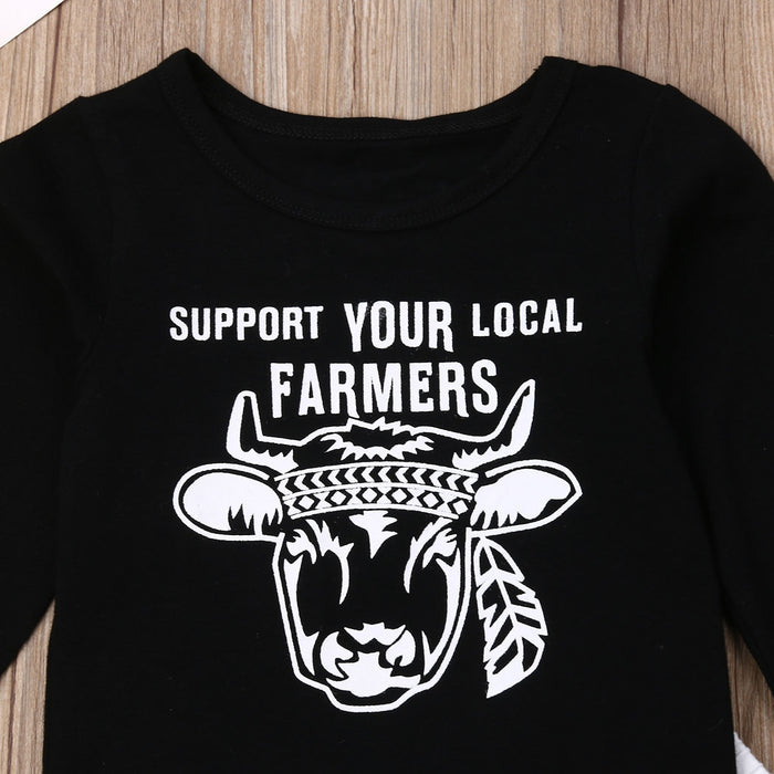 Support Your Local Farmers Western Cow Outfit