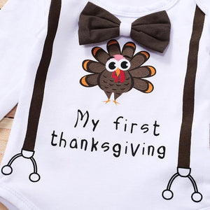 My First Thanksgiving Bow Tie Outfit