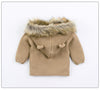 Fur Trim Bear Ear Hoodie Sweater