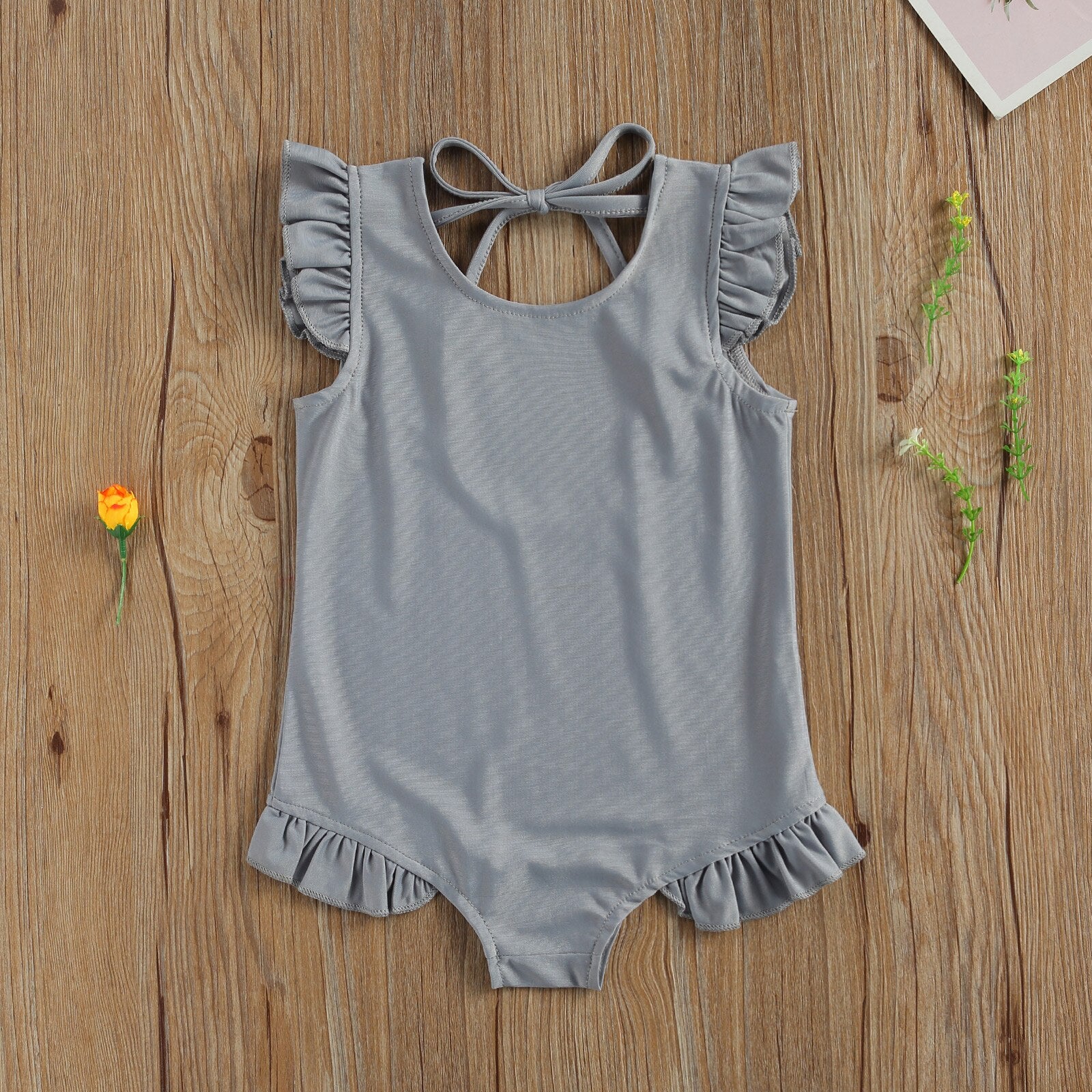 Ruffle Sleeve Swimsuit for Baby & Toddler Girls – Bitsy Bug Boutique