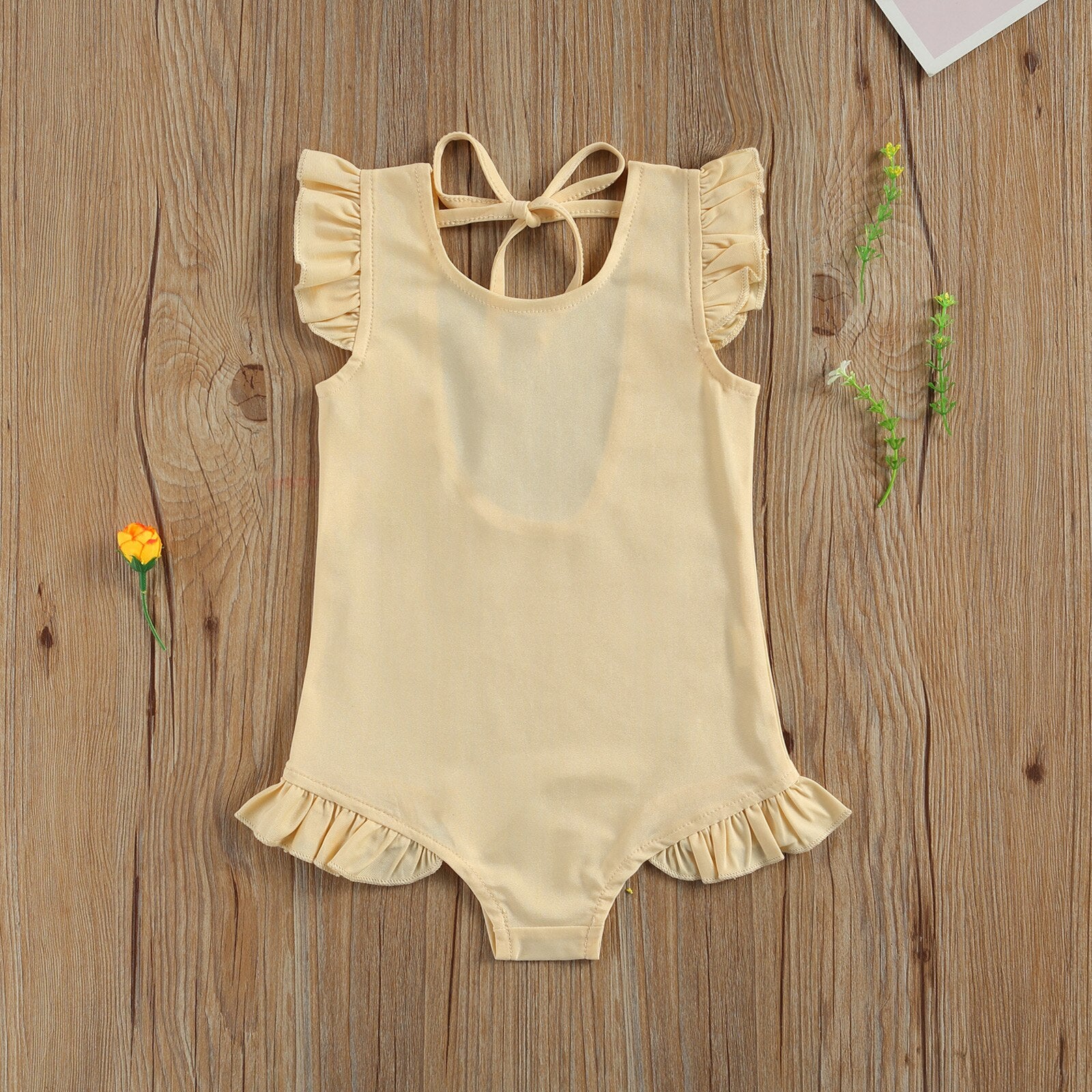 Ruffle Sleeve Swimsuit for Baby & Toddler Girls – Bitsy Bug Boutique