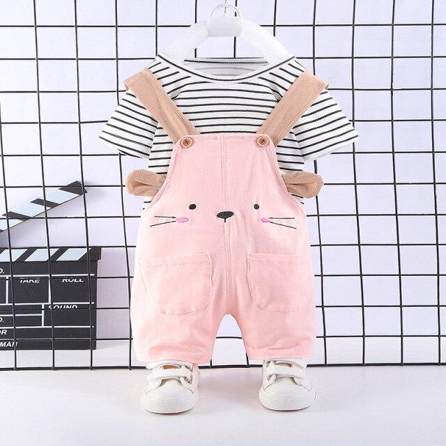 Animal Overalls with T-Shirt Outfit
