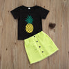 Pineapple T-shirt and Skirt Set