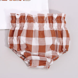 Be Kind Rainbow T-shirt with Plaid Bloomers