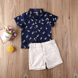 Pineapple Button Boy Outfit
