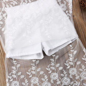 White Lace Skirt Outfit