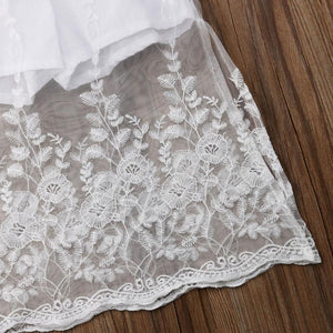 White Lace Skirt Outfit
