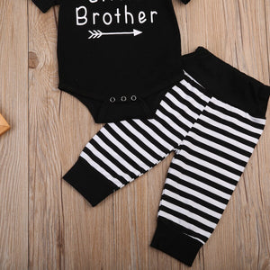 Little Brother Striped Outfit with Hat