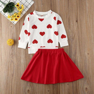 Heart Baby Girl Skirt Outfit