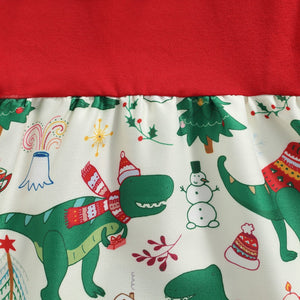 Christmas Dinosaur Dress