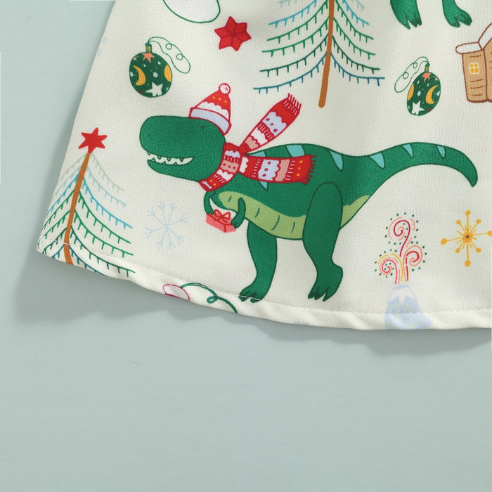 Christmas Dinosaur Dress