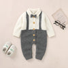 Knitted Gentleman Bow Tie Romper