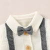 Knitted Gentleman Bow Tie Romper