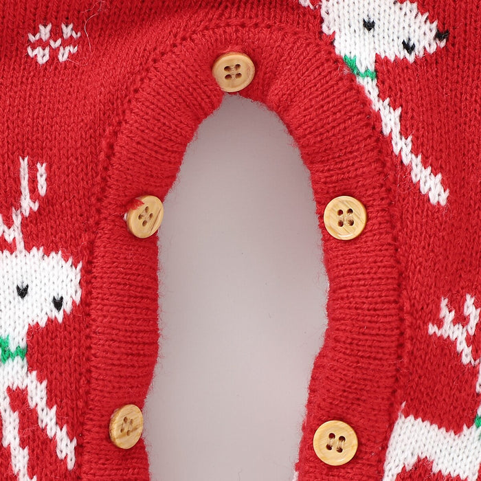 Knitted Reindeer Snowflake Romper