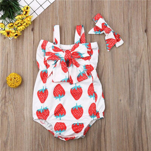 Strawberry Romper with Bow