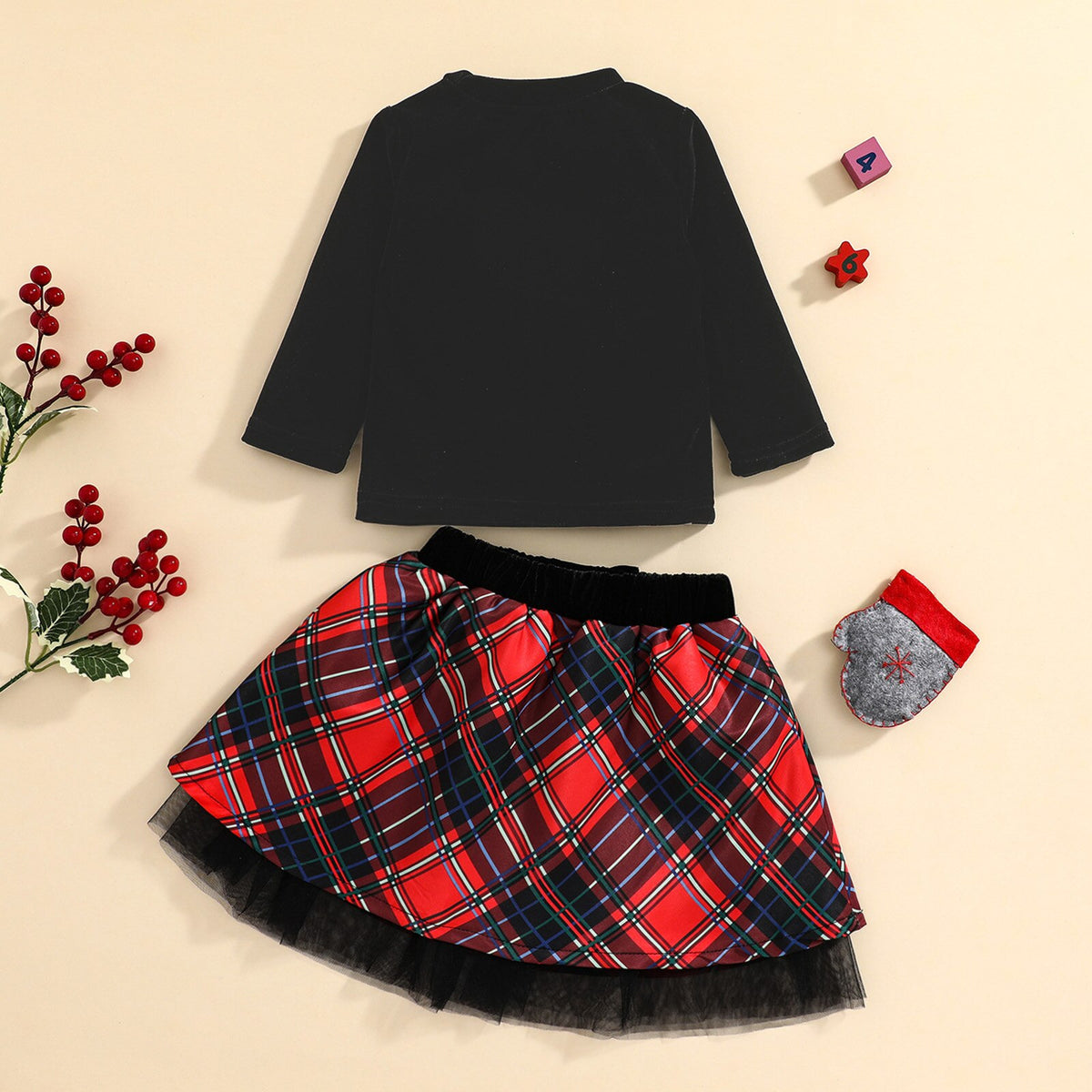 Christmas Plaid Skirt Outfit for Baby & Toddler Girls – Bitsy Bug Boutique