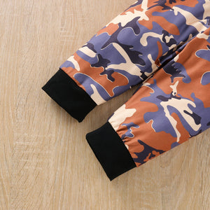 Boy Style Hoodie with Camouflage Pants