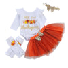 My First Thanksgiving Floral Tutu Outfit