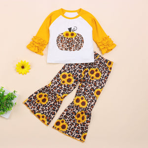 Fall Pumpkin Leopard Print Outfit