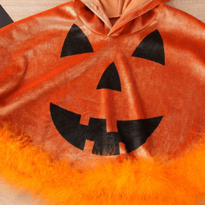 Hooded Pumpkin Ghost Halloween Cape