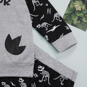 Dinosaur Dude Hoodie and Pants Outfit (2 Colors)