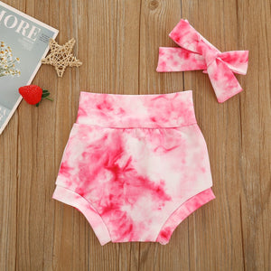 Tie Dye Bloomers with Matching Bow
