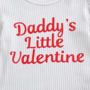 Daddy's Little Valentine Onesie Outfit