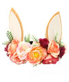 Floral Easter Bunny Ear Headband