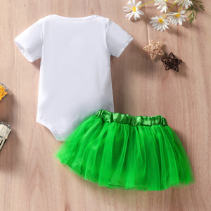 St. Patrick's Day Onesie with Tutu Skirt