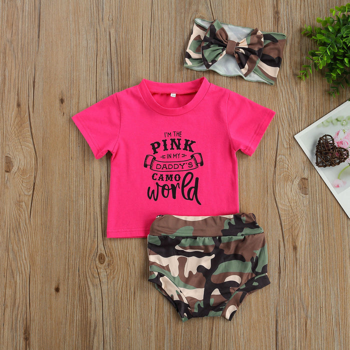 I'm the Pink in My Daddy's Camo World Outfit
