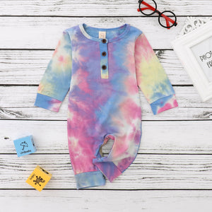 Long Sleeve Tie Dye Onesie