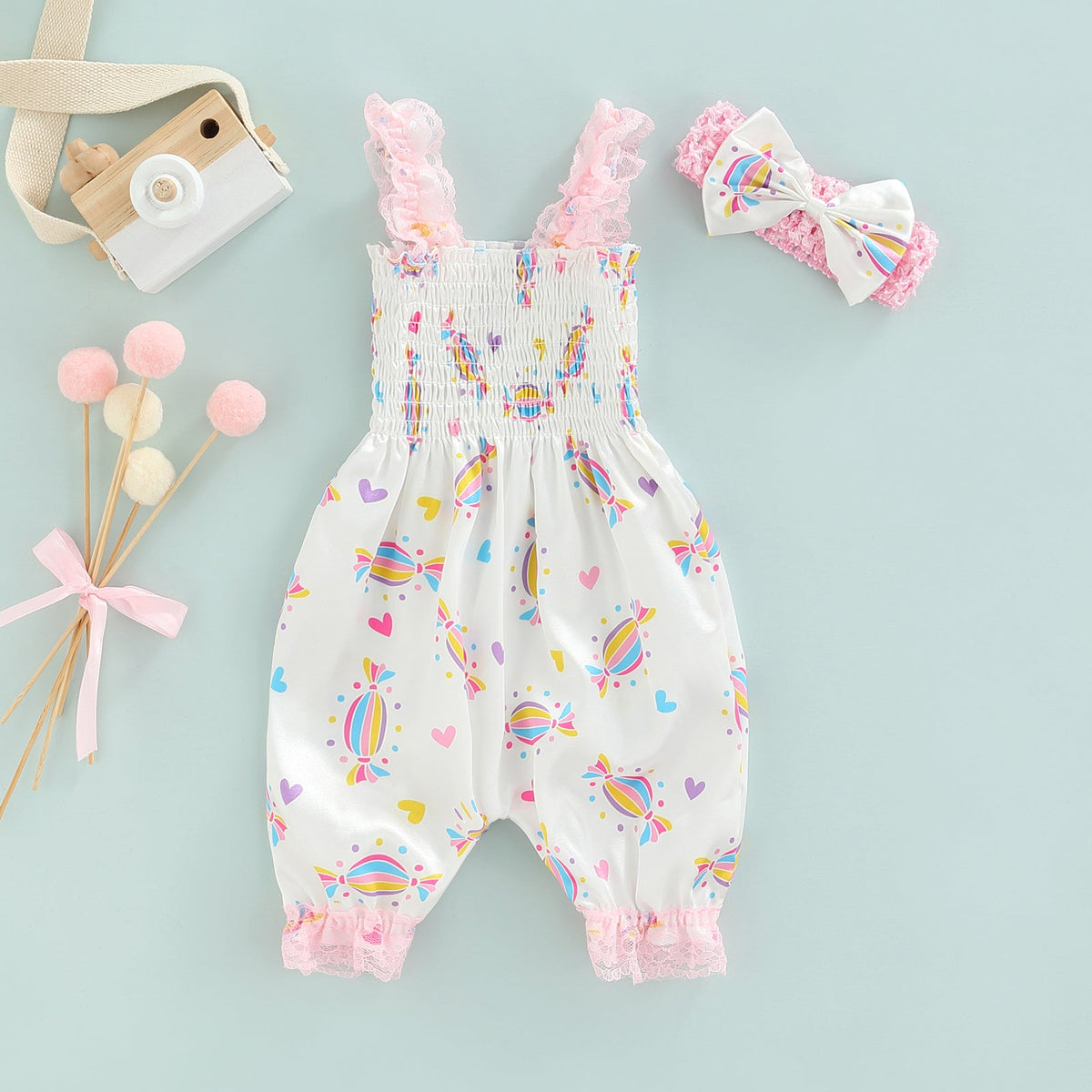 Floral Lace Romper with Bow for Baby & Toddler Girls – Bitsy Bug Boutique