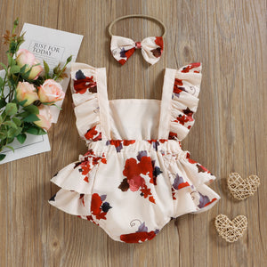 Princess Floral Romper with Bow