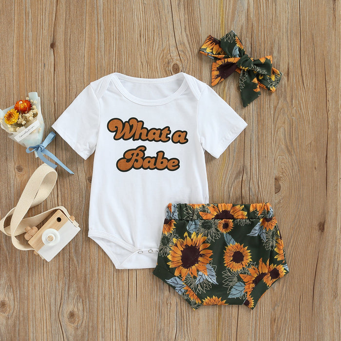 What a Babe Floral Sunflower Outfit