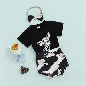 Cow Print 3 Piece Outfit