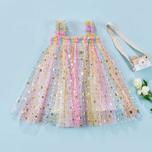 Rainbow Star Sequin Dress