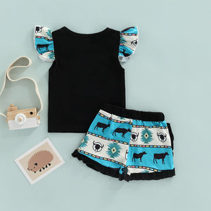 Girls Western Cow Outfit (2 Colors)