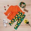 Fall Pumpkin Girl Ruffle Outfit