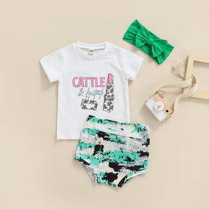 Cattle & Lipstick Outfit with Headband