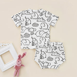 Elephant Top & Shorts Outfit