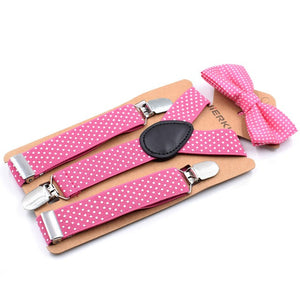Polka Dot Suspenders & Matching Bow Tie Set