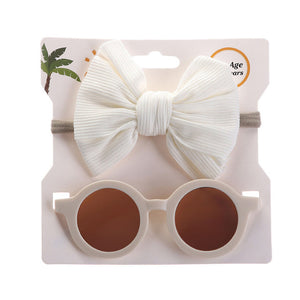 Round Sunglasses & Matching Headband Set