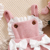 Frilled Knitted Romper & Bonnet