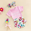 Summer Girl T-shirt 3 Piece Outfit (4 Patterns)