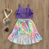 Sleeveless Top & Tie Dye Bow Skirt