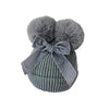 Pom Pom Bow Beanie Hat (Multiple Colors)
