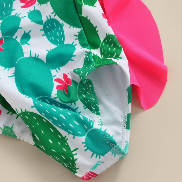Off Shoulder Cactus Swimsuit with Hat